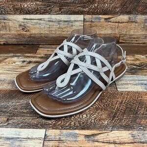 Kelly and Katie Norna Sandals Women's 10 Pink Flip Flop Thong Shoes Flats